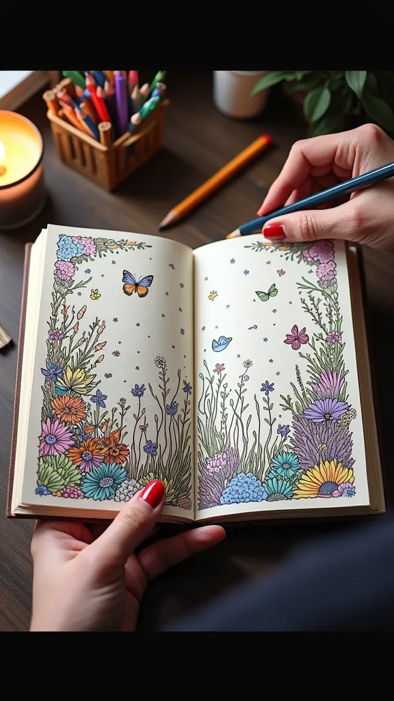 Journal avec pages à colorier